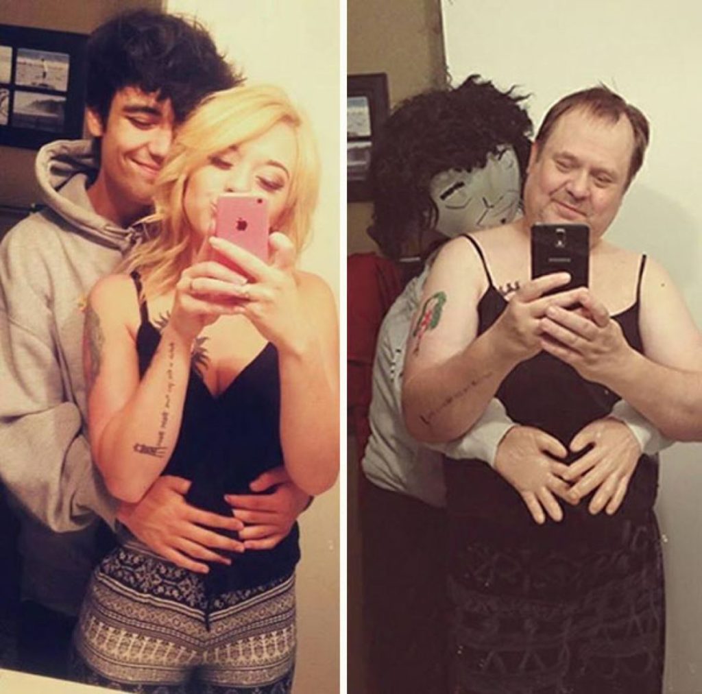 10 photos hilarantes d'un papa qui parodie les selfies de sa fille ! Quotes   