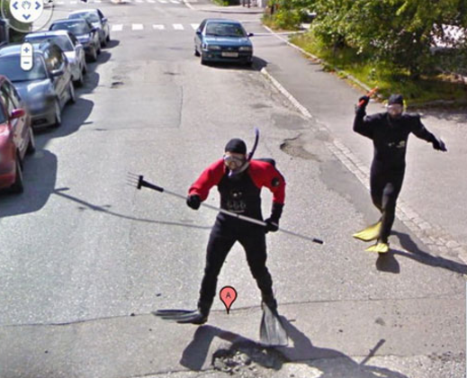 Les photos les plus étranges prises par Google Street Quotes   