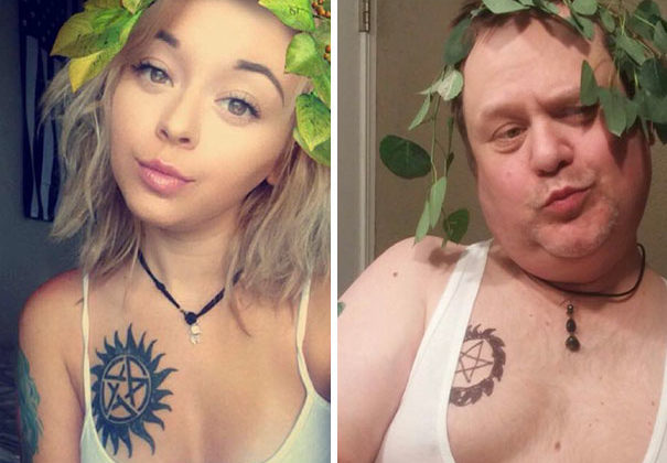 10 photos hilarantes d'un papa qui parodie les selfies de sa fille ! Quotes   