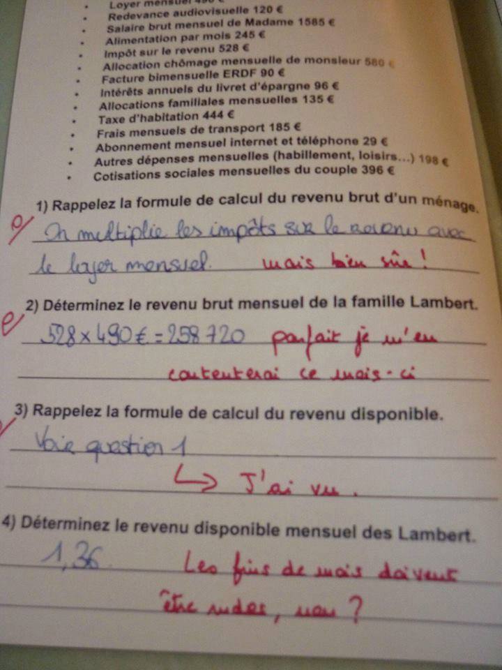 Quand les profs lâchent des Punchlines sur les copies d'élèves ! Quotes   