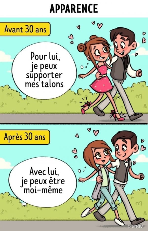 13 BD qui montrent comment on voit l'amour avant et après 30 ans ! Quotes   