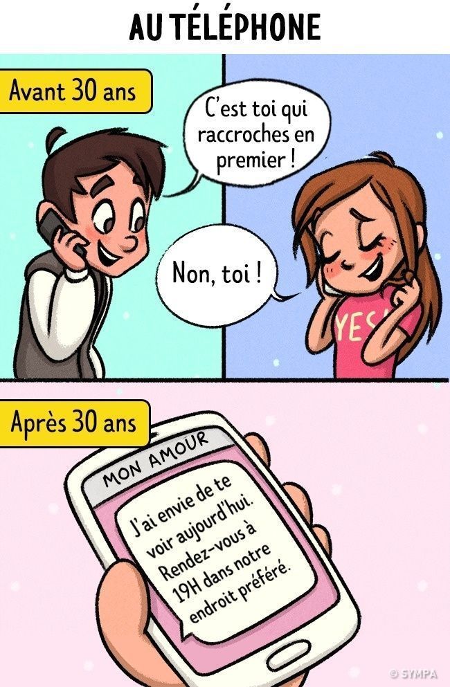 13 BD qui montrent comment on voit l'amour avant et après 30 ans ! Quotes   