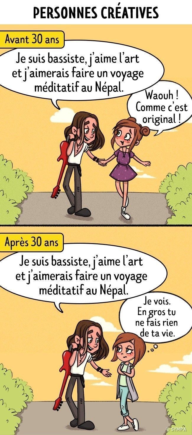 13 BD qui montrent comment on voit l'amour avant et après 30 ans ! Quotes   