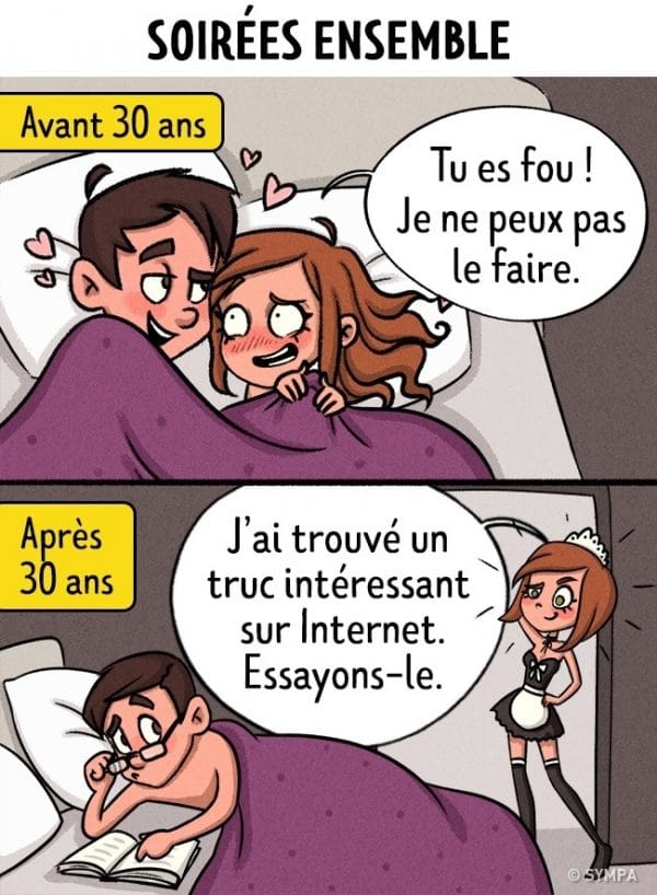 13 BD qui montrent comment on voit l'amour avant et après 30 ans ! Quotes   